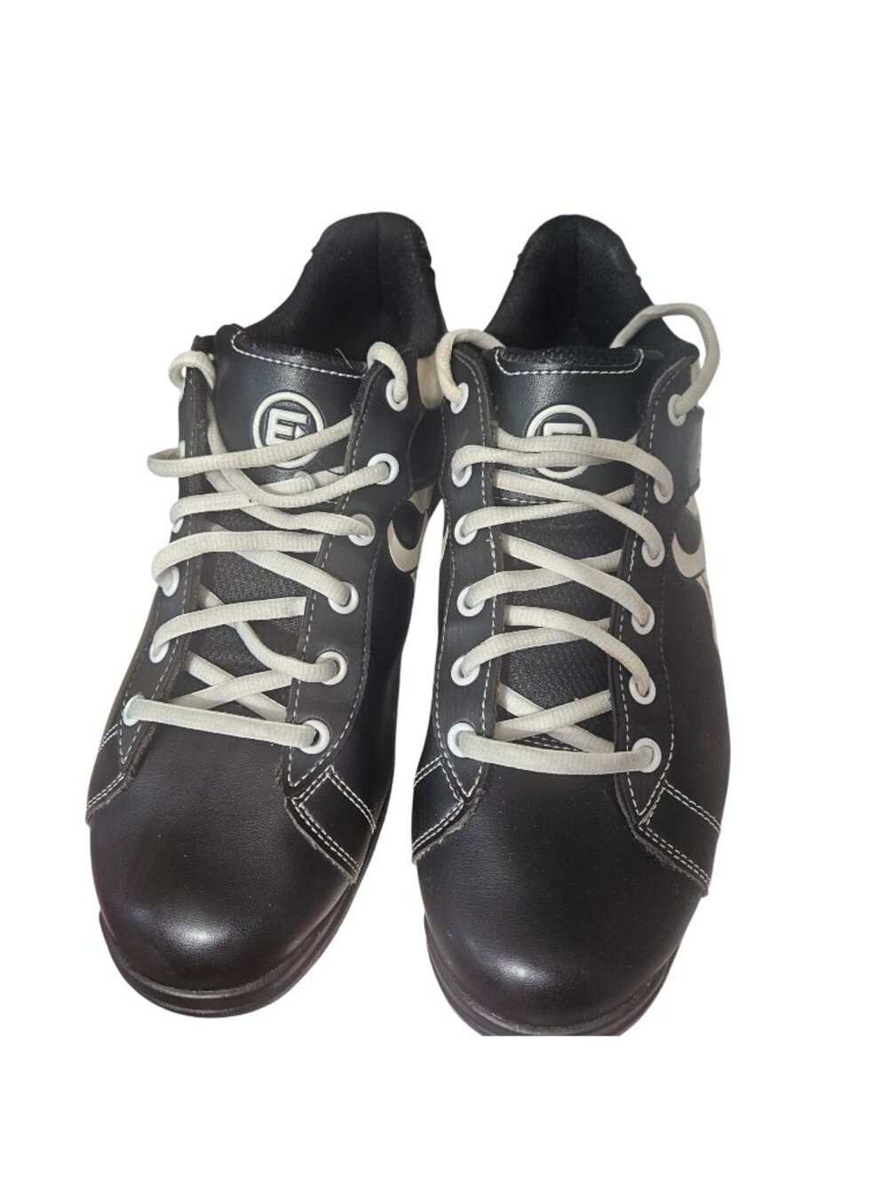 Etonic Mens Skull Graphic Black & White Athletic Shoes Size 9.5 US Leather Upper
